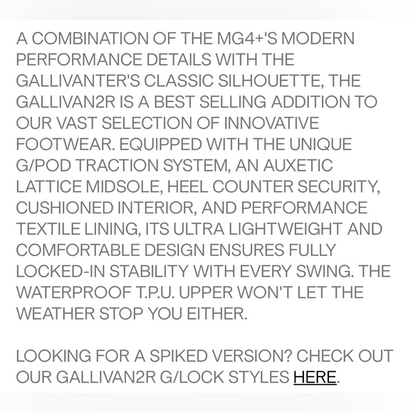 G/Fore Men’s Gallivan2r Split Toe Golf Shoe GMF000108-Various Sizes NIB - Picture 8 of 11